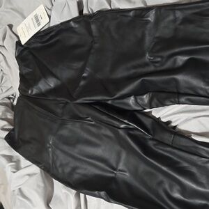 Vegan leather leggings